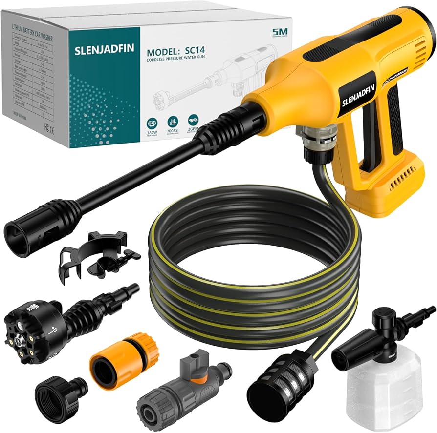Cordless Portable Pressure Washer – High-Pressure Car & Home Cleaner