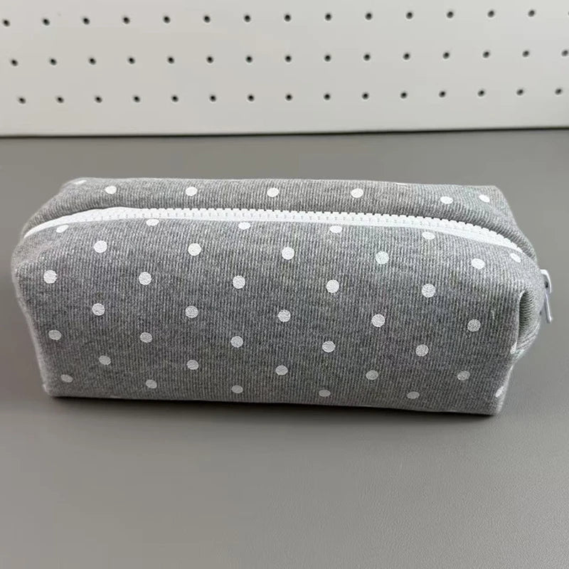 Polka Dot Pencil Case – Large Capacity Stationery Organizer