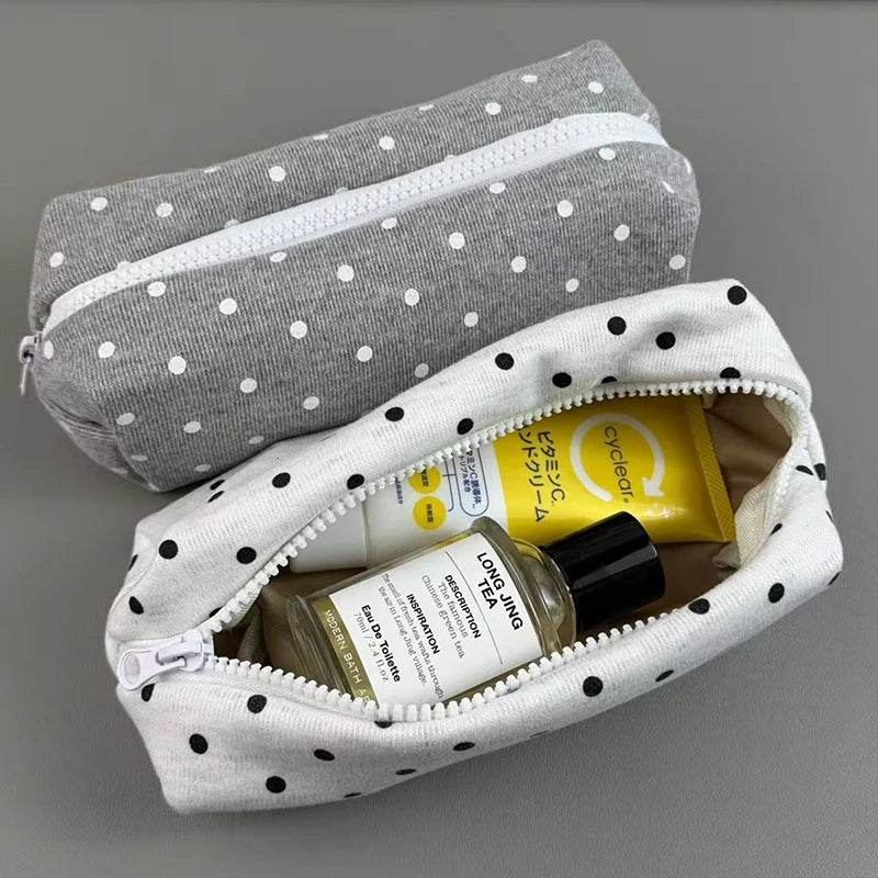 Polka Dot Pencil Case – Large Capacity Stationery Organizer
